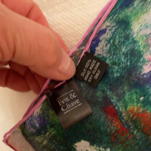 Monet inspired silk scarf-NWOT - Picture 4 of 8